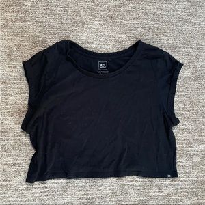 Black rip curl crop tee t shirt